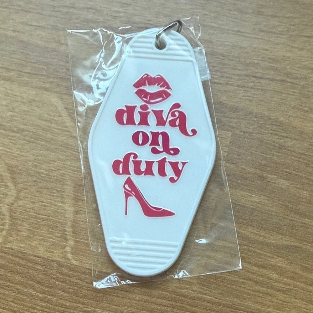 Retro Motel Style Keychain‎ Lot Sassy Phrases Y2K Aesthetic Key Tags NEW